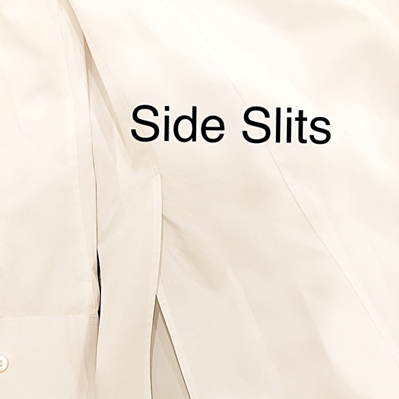 EUC Craig Taylor L/S White Tunic w/ Side Slits - Picture 5 of 5